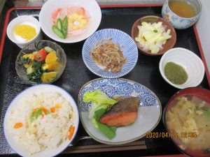 2020年4月16日のお昼ご飯