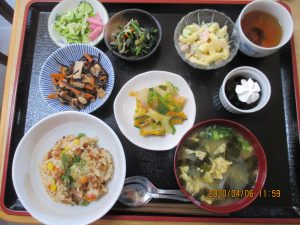 2020年4月6日のお昼ご飯写真