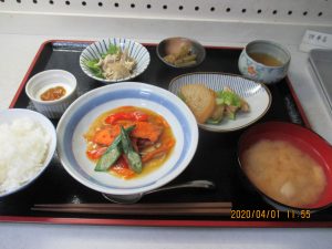 2020年4月1日のお昼ご飯写真