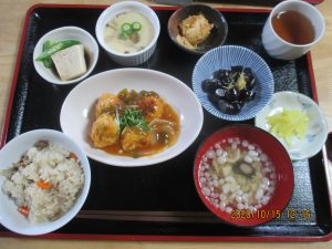 2020年10月15日お昼ご飯写真