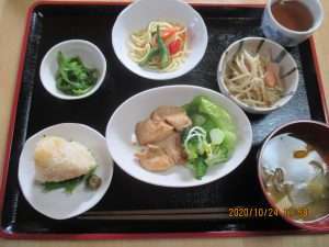 2020年10月24日の和気あいあいお昼ご飯