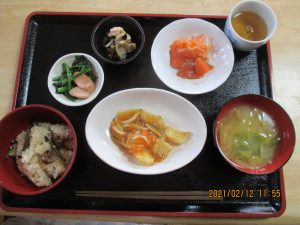 2021年2月12日のお昼ご飯写真